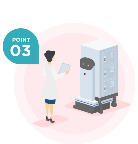 POINT 03 Swift delivery with simple operation